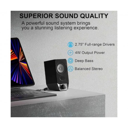 רמקולים סטריאו Edifier R19BT 4W Deep Bass AUX