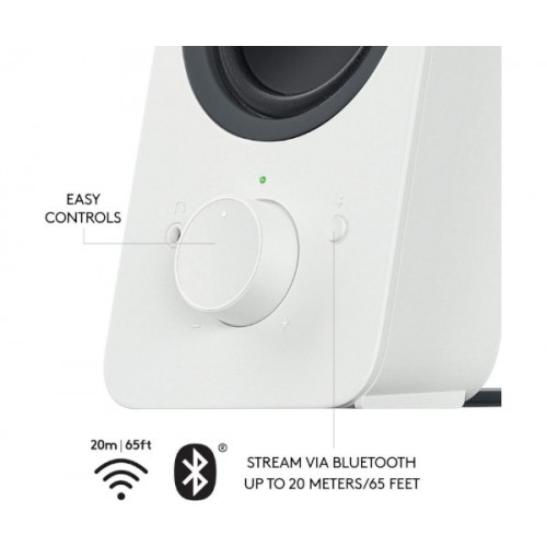 רמקולים Logitech Z207 2.0 Stereo With Bluetooth Peak 10W White