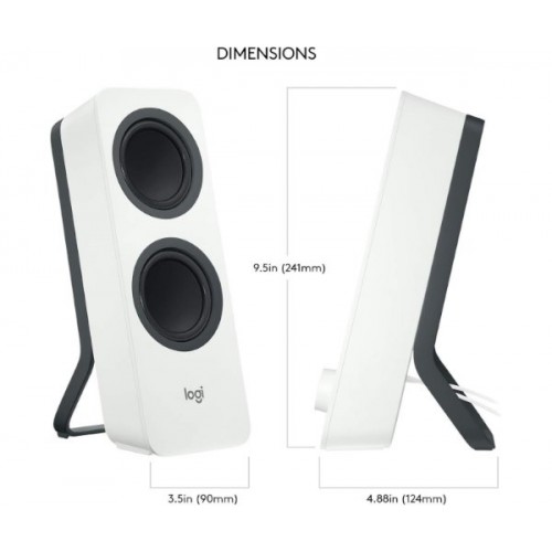 רמקולים Logitech Z207 2.0 Stereo With Bluetooth Peak 10W White