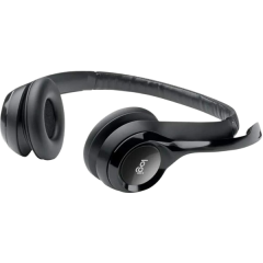 אוזניות ומיקרופון Logitech H390 USB Headphones Black