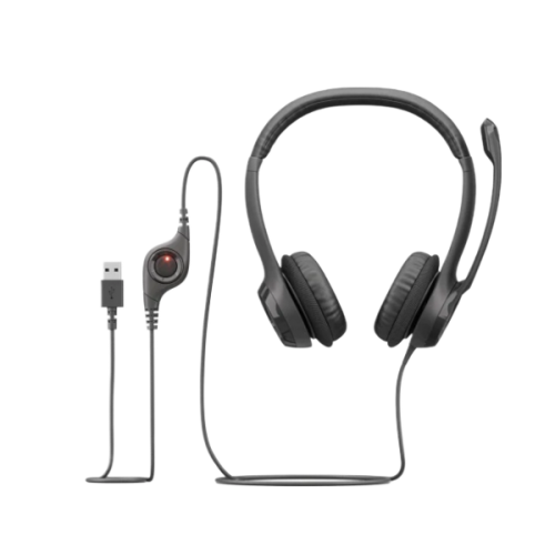 אוזניות ומיקרופון Logitech H390 USB Headphones Black