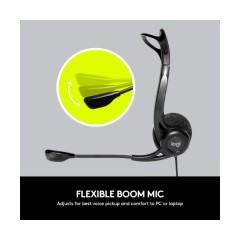 אוזניות ומיקרופון Logitech 960 USB HEADSET