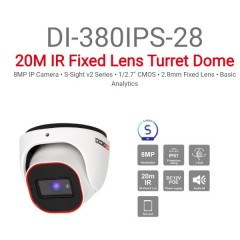 מצלמת כיפה Provision IP 8MP DI-380IPS-28 POE