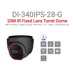 מצלמת כיפה Provision DI-340IPS-28-G 4MP IP 2.8MM FIXED Grey