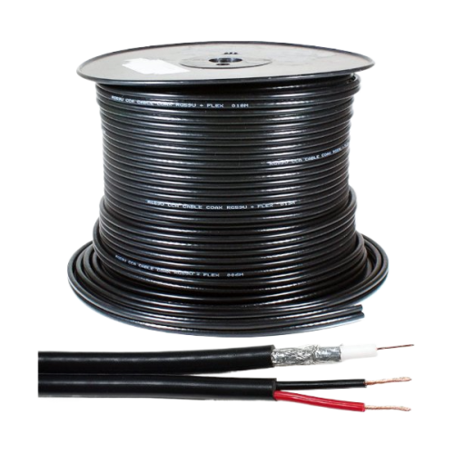 כבל מצלמות משולב DC Cable 105m + Provision 19099 RG59