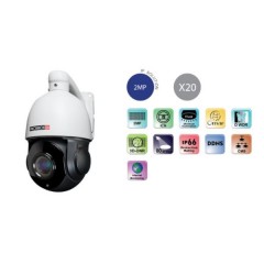 מצלמת דום ממונעת PROVISION IP 2MP 12V IP66 80M