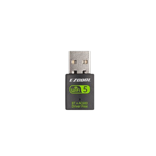 מתאם רשת אלחטית וEZcool 600Mbps Dual Band USB WIFI Adapter -BT+