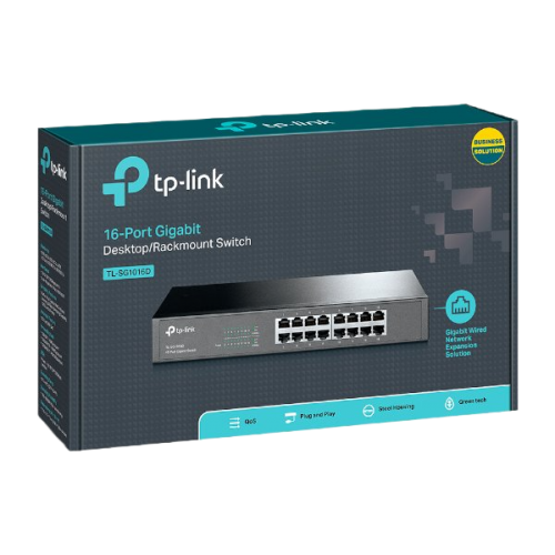 מתג לא מנוהל TP-LINK SG1016D 16-Port Gigabit Desktop Rackmount