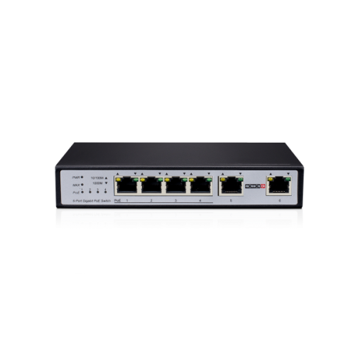 סוויץ עד 60 וואט Provision POE 4 PORTS 1Gbps and 2 Ports Uplink