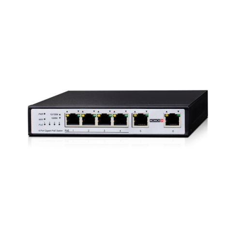 סוויץ עד 60 וואט Provision POE 4 PORTS 1Gbps and 2 Ports Uplink