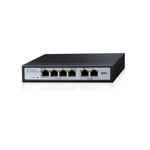 סוויץ Provision 4+2 PORT 10/100Mbps PoE 30W per Channel