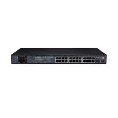 מתג Provison 24 PORT POE SWITCH 2XSFP UPLINK PORTS 380W Total