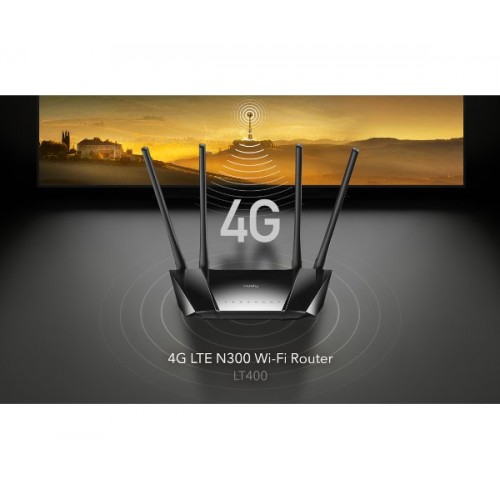 נתב אלחוטי כולל מודם סלולרי Cudy LT400 4G LTE 10/100 300Mbps