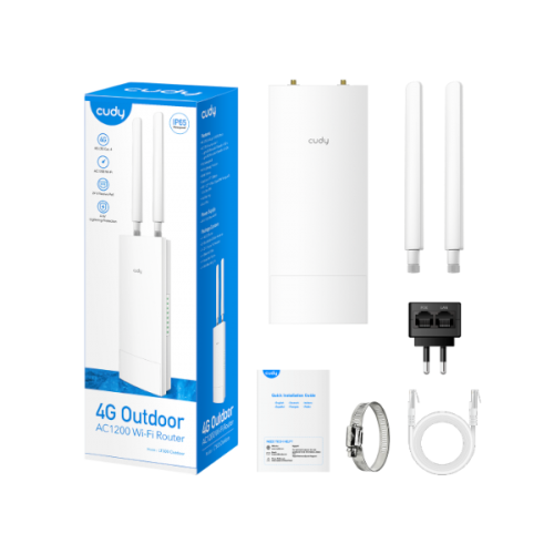 נתב מוקשח אלחוטי כולל מודם סלולרי CUDY LT500 OUTDOOR 4G LTE