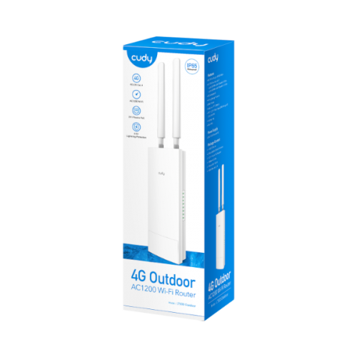 נתב מוקשח אלחוטי כולל מודם סלולרי CUDY LT500 OUTDOOR 4G LTE