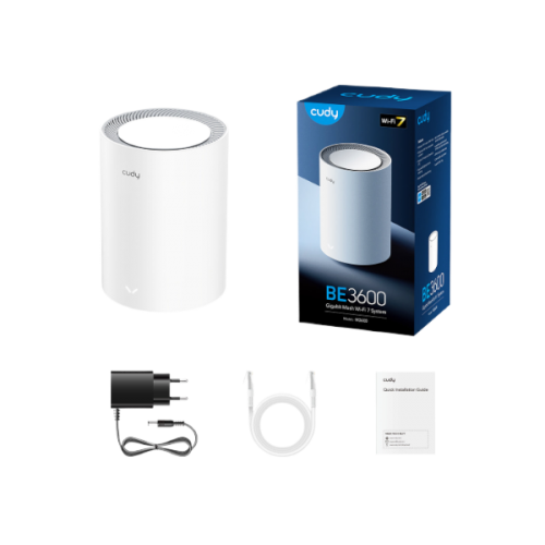 נתב/מגדיל טווח Cudy BE3600 Gigabit Mesh Wi-Fi 7 System 1Pack
