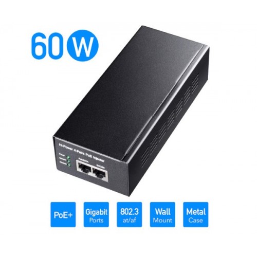 מזרק Cudy 60W Gigabit PoE Injector Adapter up to 100 Meters