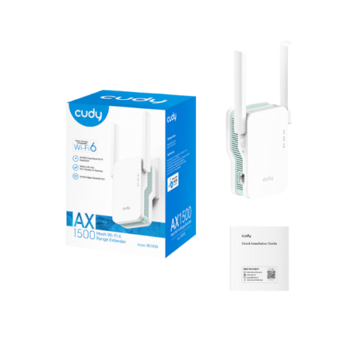 מגדיל טווח Cudy RE1500 Mesh Wi-Fi 6 Range Extender up to 1500Mbps