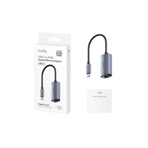 כרטיס רשת CUDY UE10C USB-C TO RJ45 UP TO 1GB
