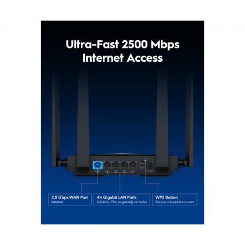 נתב CUDY WR3600H Wi-Fi 7 Multi-Mode Router WAN 2.5GBX1 5 Ports
