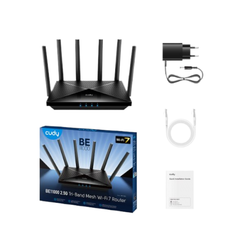 נתב עוצמתי Cudy BE6500 WIFI7 2.5GB LAN up to 6453Mbps