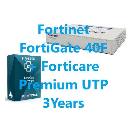 באנדל מכשיר ומנוי FortiGate-40F HW PLUS premium UTP 3 years