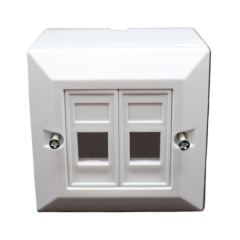 קופסאת פלסטיק לשני מחברים RJ-45 Plastic box Cat5