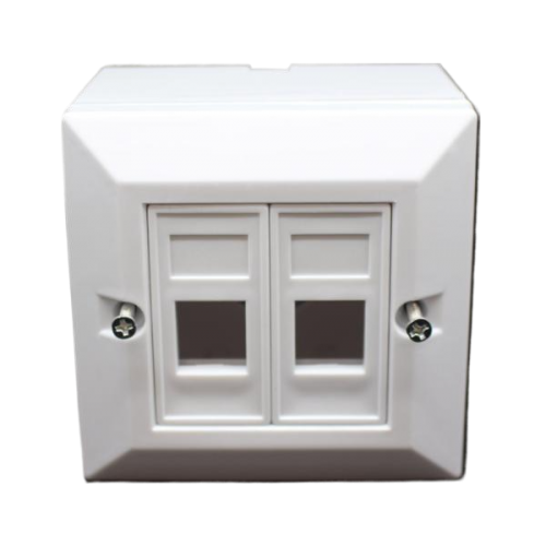 קופסאת פלסטיק לשני מחברים RJ-45 Plastic box Cat5