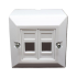 קופסאת פלסטיק לשני מחברים RJ-45 Plastic box Cat5