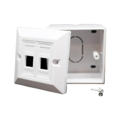 קופסאת פלסטיק לשני מחברים RJ-45 Plastic box Cat5