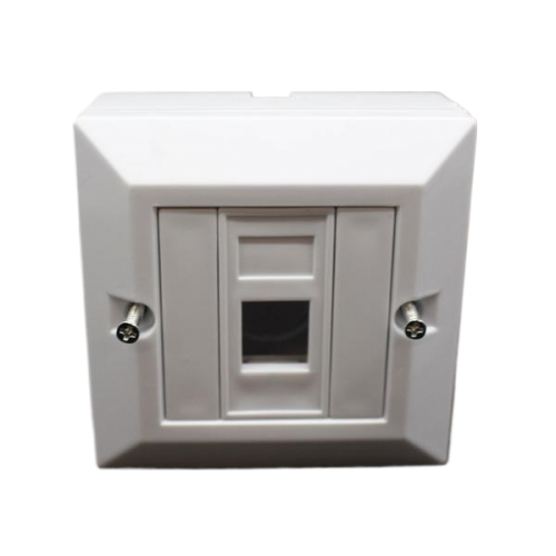 קופסא עם יציאה אחת ללא שקע RJ-45 Deep plastic box Cat6