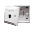 קופסא עם יציאה אחת ללא שקע RJ-45 Deep plastic box Cat6