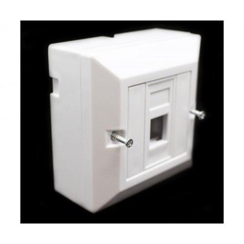 קופסא עם יציאה אחת ללא שקע RJ-45 Deep plastic box Cat6