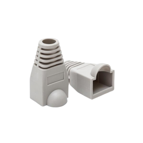 מגן פלסטיק לתקע רשת 100 יח RJ45 Boot grey