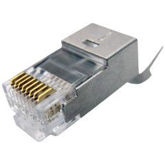 תקע זכר מסוכך לכבלי רשת FTP male Connector RJ-45 Cat 7