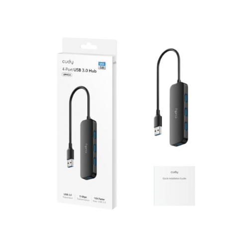 מפצל USB CUDY UH40A USB3.0 4-PORTS HUB