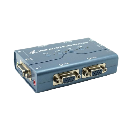 KVM 4 פורטים VGA USB