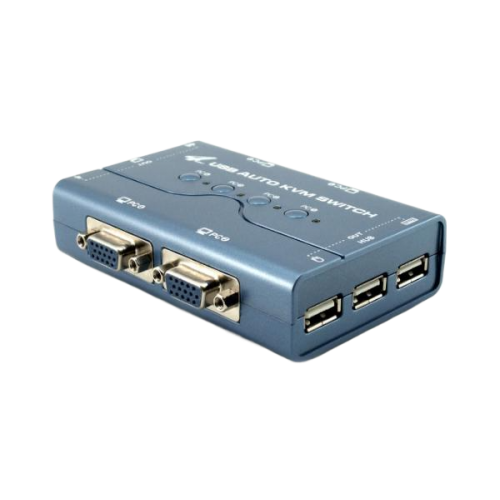 KVM 4 פורטים VGA USB