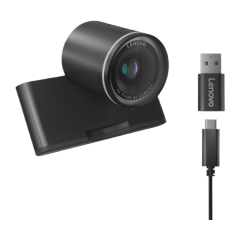 מצלמת אינטרנט Lenovo UHD Webcam 4K 8MP MIC USB
