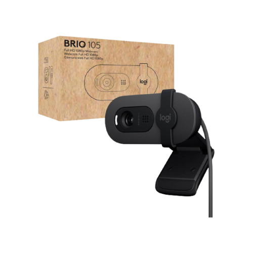 מצלמת רשת LOGITECH BRIO 105 FHD Built in Mic Auto Brightness