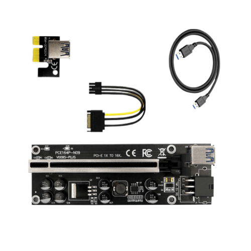 ציוד עזר לכריה PCIe x1 to x16 Powered Extender Riser
