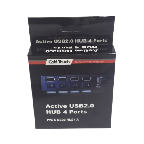 מפצל 4 PORT USB 2.0 אקטיבי כולל חיבור מתח