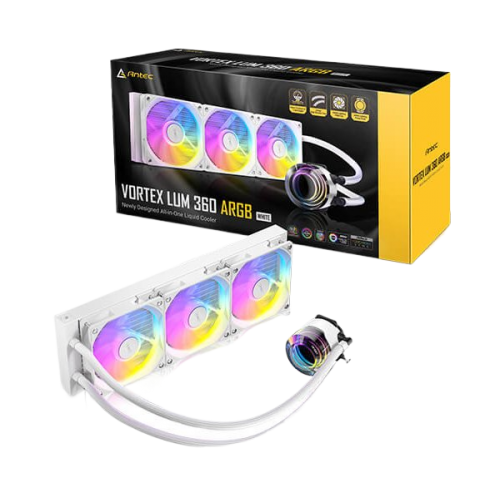 קירור נוזלי משולש לבן ANTEC VORTEX LUM 360 WHITE ARGB 280W TDP