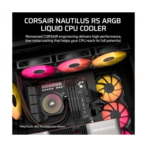 קירור נוזלי Corsair iCUE NAUTILUS 240 RS RGB Black 240mm AIO