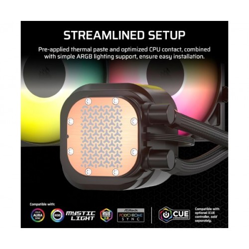 קירור נוזלי Corsair iCUE NAUTILUS 240 RS RGB Black 240mm AIO