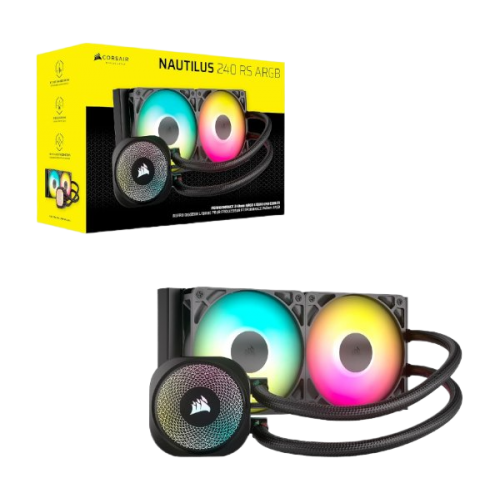 קירור נוזלי Corsair iCUE NAUTILUS 240 RS RGB Black 240mm AIO