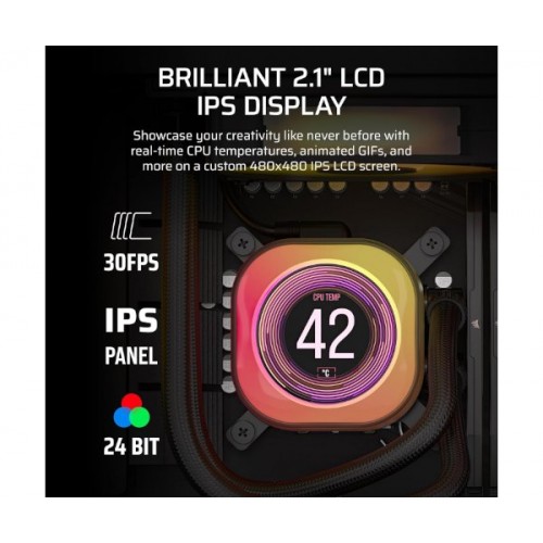 קירור נוזלי Corsair iCUE TITAN 360 RX LCD Balck 360mm AIO