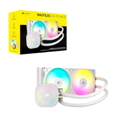 קירור נוזלי לבן Corsair iCUE NAUTILUS 240 RS RGB White 240mm AIO