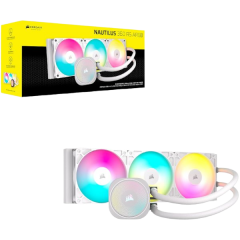 קירור נוזלי לבן Corsair iCUE NAUTILUS 360 RS White 360mm AIO