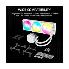 קירור נוזלי לבן Corsair iCUE NAUTILUS 360 RS White 360mm AIO